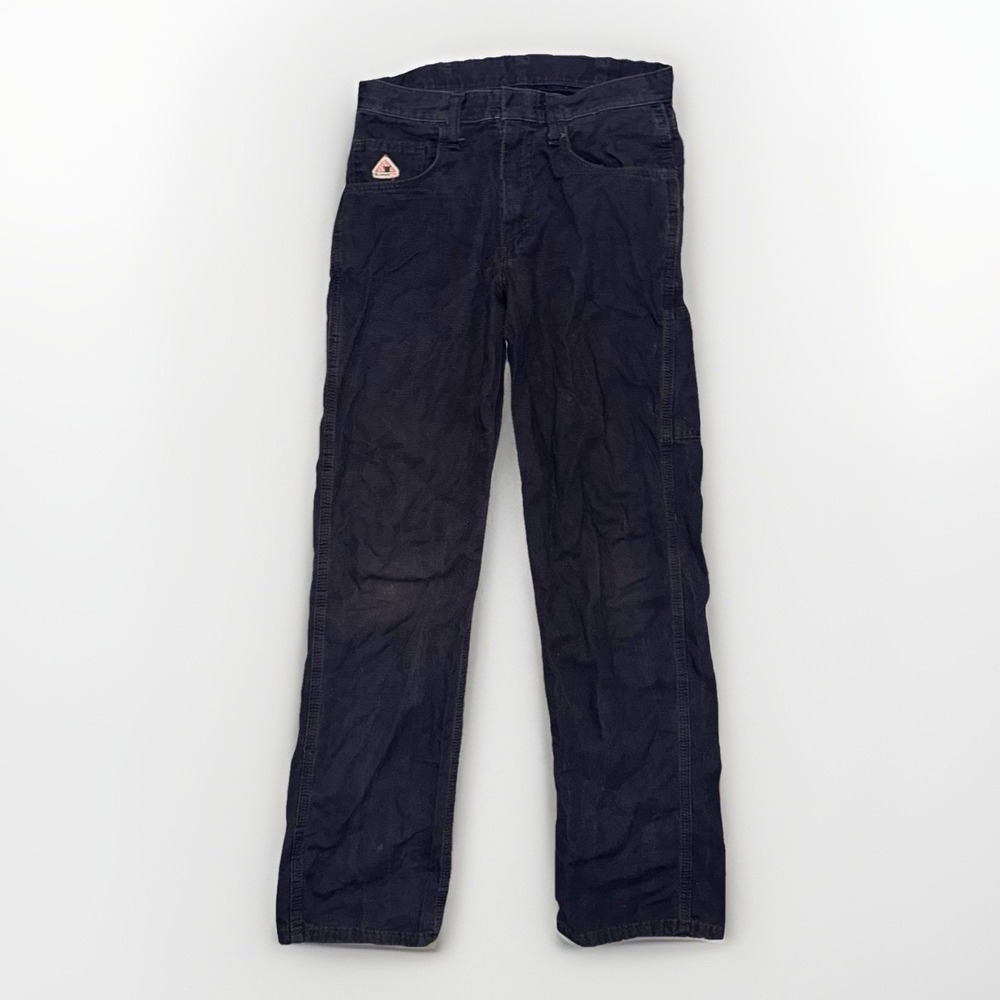 Bulwark FR Pants Mens 30x32 Fire Resistant Cat 2 NFPA 2112 Navy Blue Workwear